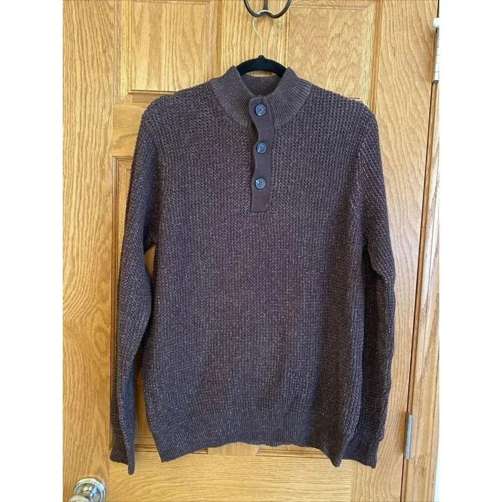 Men's Croft & Barrow Classic-Fit Outdoor Waffle-Weave Sweater Size M